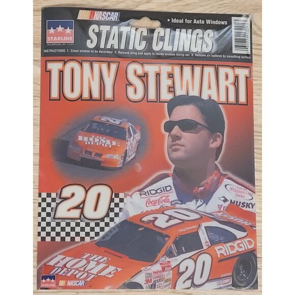 Nascar Tony Stewart #20 Car Window Decal Sticker NWT Racing Racecars - Picture 1 of 3